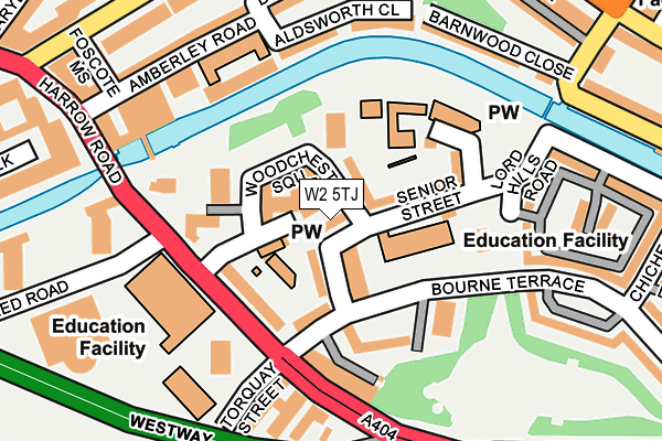 W2 5TJ map - OS OpenMap – Local (Ordnance Survey)