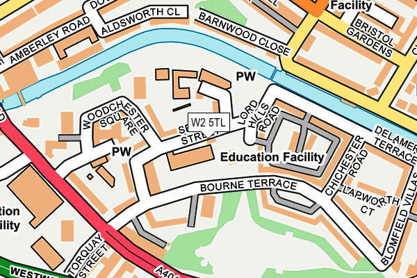 W2 5TL map - OS OpenMap – Local (Ordnance Survey)