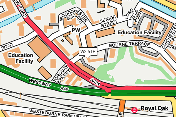 W2 5TP map - OS OpenMap – Local (Ordnance Survey)