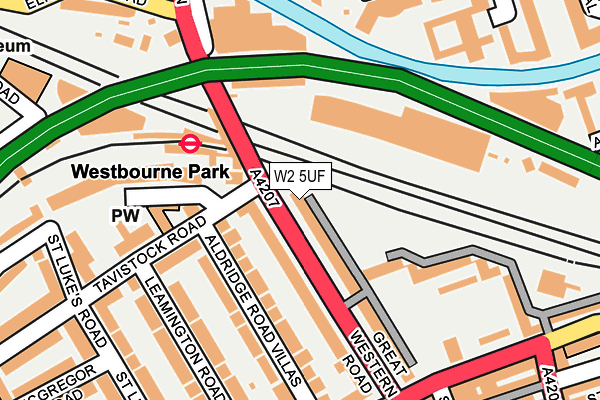 W2 5UF map - OS OpenMap – Local (Ordnance Survey)