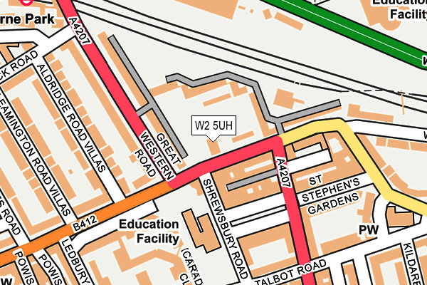 W2 5UH map - OS OpenMap – Local (Ordnance Survey)