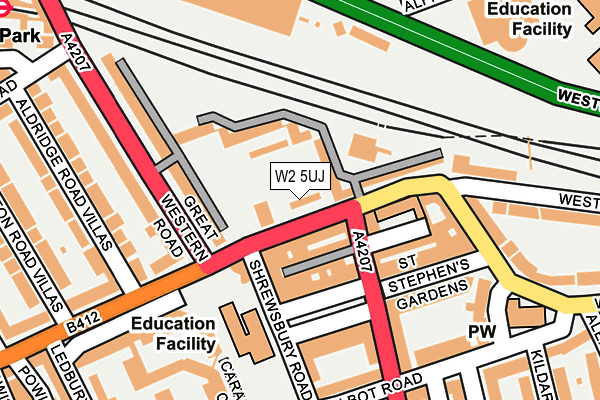 W2 5UJ map - OS OpenMap – Local (Ordnance Survey)