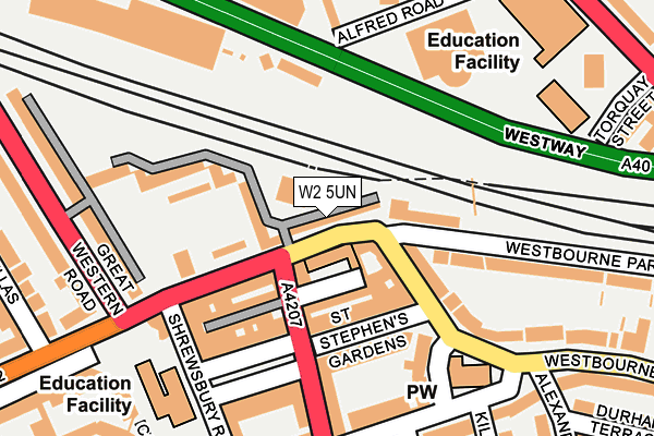 W2 5UN map - OS OpenMap – Local (Ordnance Survey)