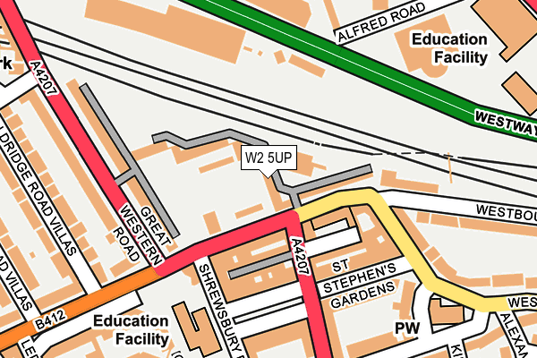 W2 5UP map - OS OpenMap – Local (Ordnance Survey)