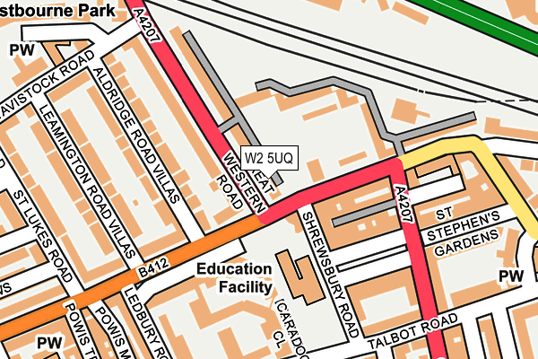 W2 5UQ map - OS OpenMap – Local (Ordnance Survey)