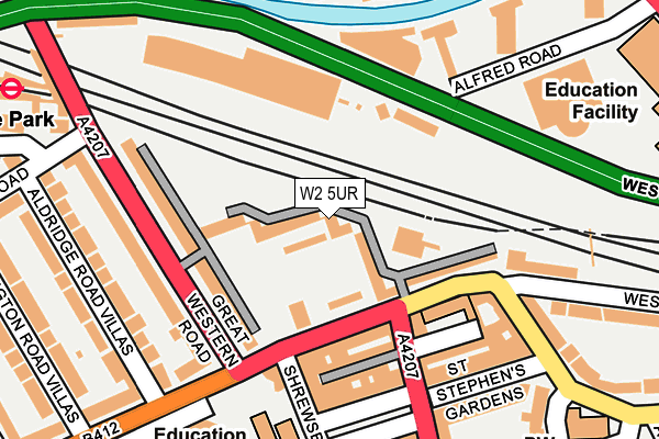 W2 5UR map - OS OpenMap – Local (Ordnance Survey)