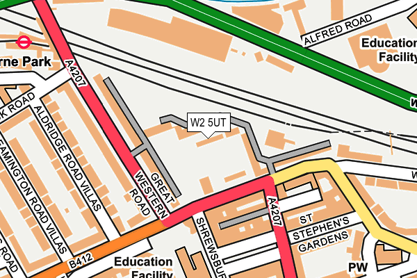 W2 5UT map - OS OpenMap – Local (Ordnance Survey)