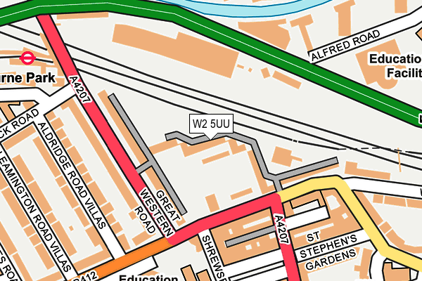 W2 5UU map - OS OpenMap – Local (Ordnance Survey)