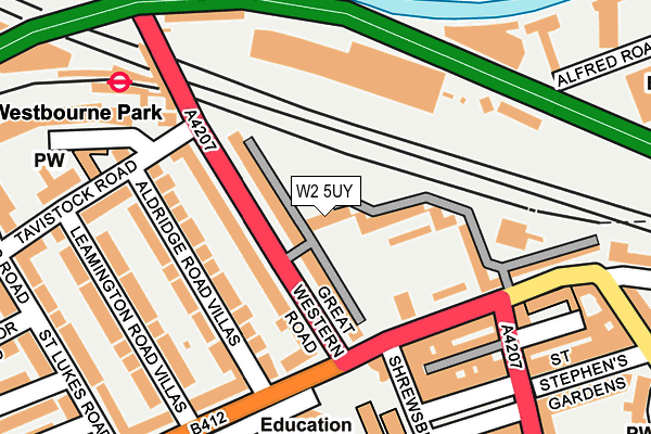 W2 5UY map - OS OpenMap – Local (Ordnance Survey)