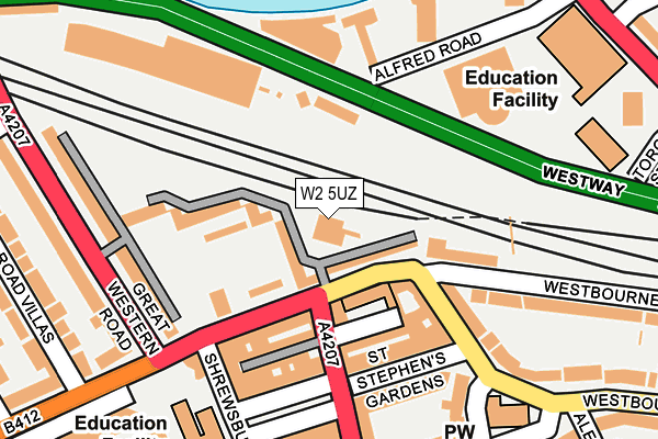 W2 5UZ map - OS OpenMap – Local (Ordnance Survey)