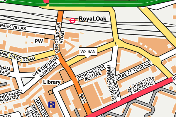 W2 6AN map - OS OpenMap – Local (Ordnance Survey)