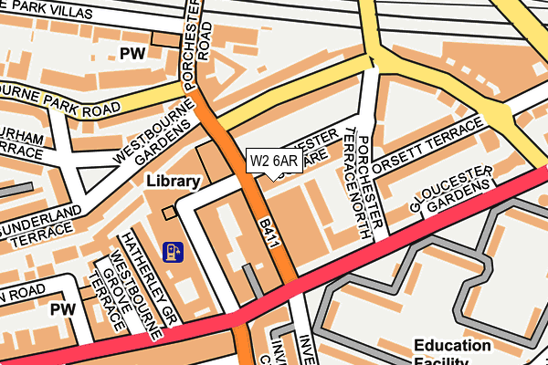 W2 6AR map - OS OpenMap – Local (Ordnance Survey)