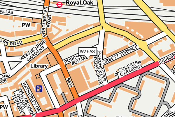 W2 6AS map - OS OpenMap – Local (Ordnance Survey)