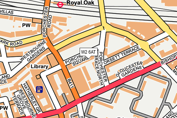 W2 6AT map - OS OpenMap – Local (Ordnance Survey)