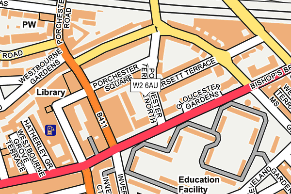 W2 6AU map - OS OpenMap – Local (Ordnance Survey)