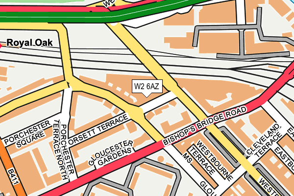 W2 6AZ map - OS OpenMap – Local (Ordnance Survey)