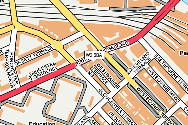 W2 6BA map - OS OpenMap – Local (Ordnance Survey)