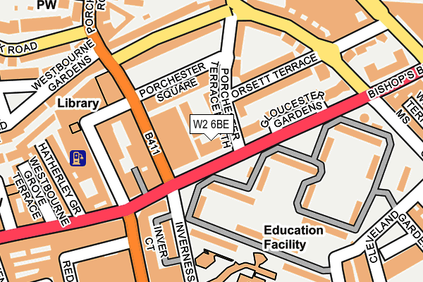 W2 6BE map - OS OpenMap – Local (Ordnance Survey)