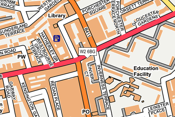W2 6BG map - OS OpenMap – Local (Ordnance Survey)