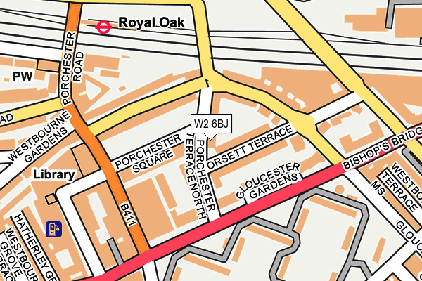 W2 6BJ map - OS OpenMap – Local (Ordnance Survey)