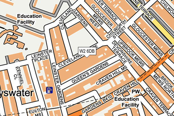 W2 6DB map - OS OpenMap – Local (Ordnance Survey)