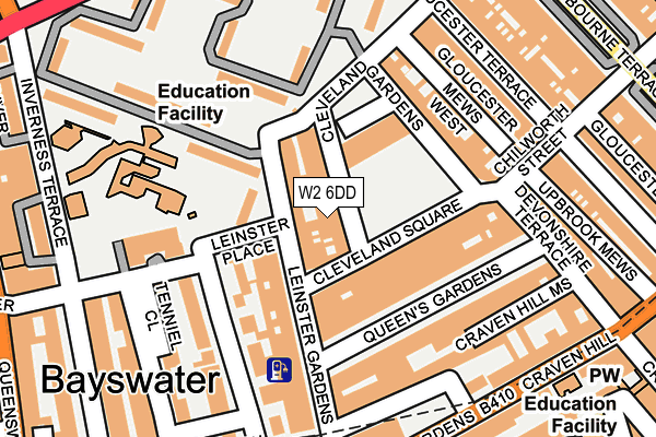 W2 6DD map - OS OpenMap – Local (Ordnance Survey)