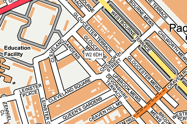 W2 6DH map - OS OpenMap – Local (Ordnance Survey)