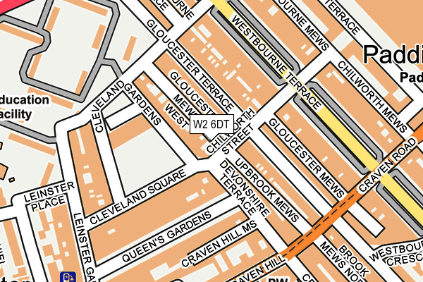 W2 6DT map - OS OpenMap – Local (Ordnance Survey)