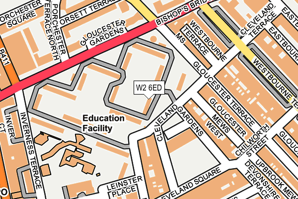 W2 6ED map - OS OpenMap – Local (Ordnance Survey)