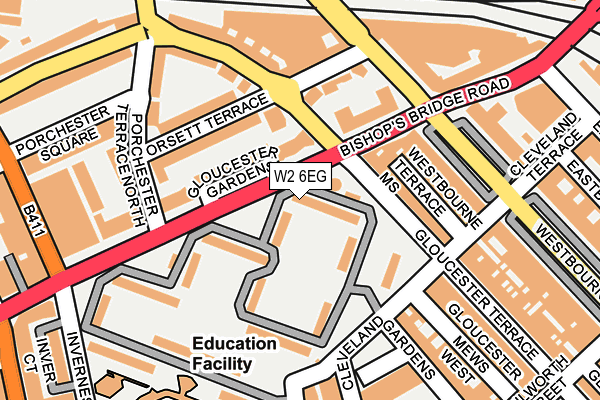 W2 6EG map - OS OpenMap – Local (Ordnance Survey)