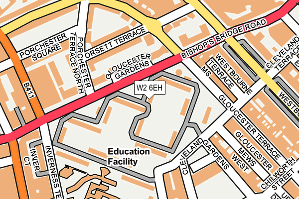 W2 6EH map - OS OpenMap – Local (Ordnance Survey)