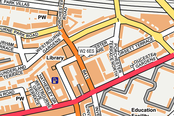 W2 6ES map - OS OpenMap – Local (Ordnance Survey)