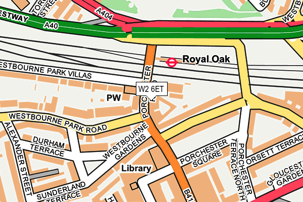 W2 6ET map - OS OpenMap – Local (Ordnance Survey)