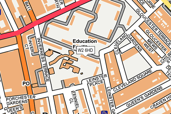 W2 6HD map - OS OpenMap – Local (Ordnance Survey)