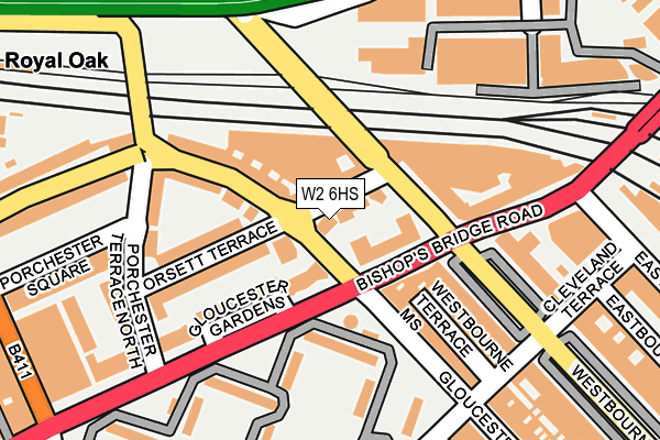 W2 6HS map - OS OpenMap – Local (Ordnance Survey)