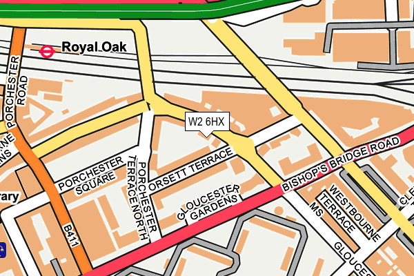 W2 6HX map - OS OpenMap – Local (Ordnance Survey)