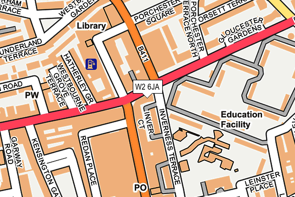 W2 6JA map - OS OpenMap – Local (Ordnance Survey)