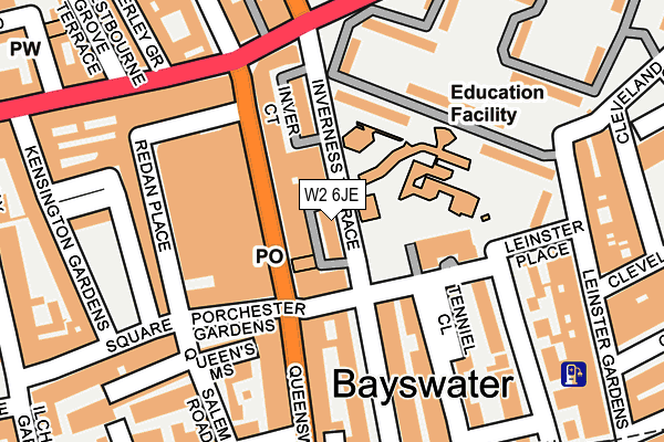 W2 6JE map - OS OpenMap – Local (Ordnance Survey)