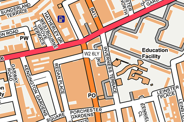 W2 6LY map - OS OpenMap – Local (Ordnance Survey)