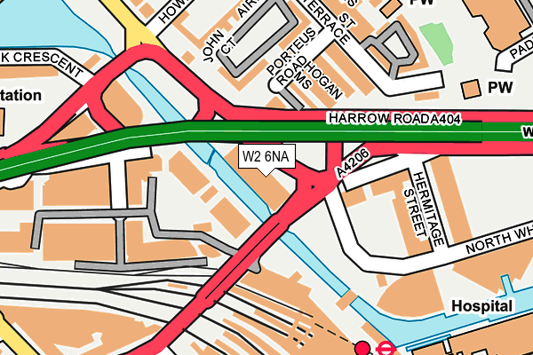 W2 6NA map - OS OpenMap – Local (Ordnance Survey)