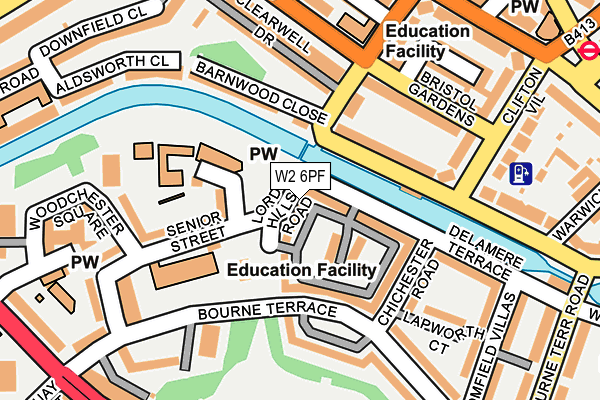 W2 6PF map - OS OpenMap – Local (Ordnance Survey)