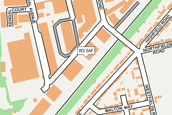 W3 0AF map - OS OpenMap – Local (Ordnance Survey)