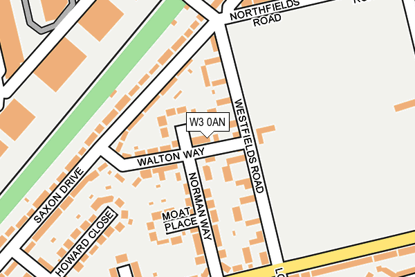 W3 0AN map - OS OpenMap – Local (Ordnance Survey)