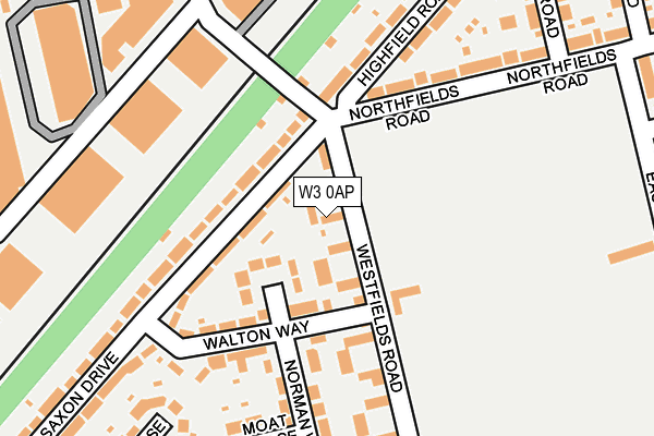 W3 0AP map - OS OpenMap – Local (Ordnance Survey)