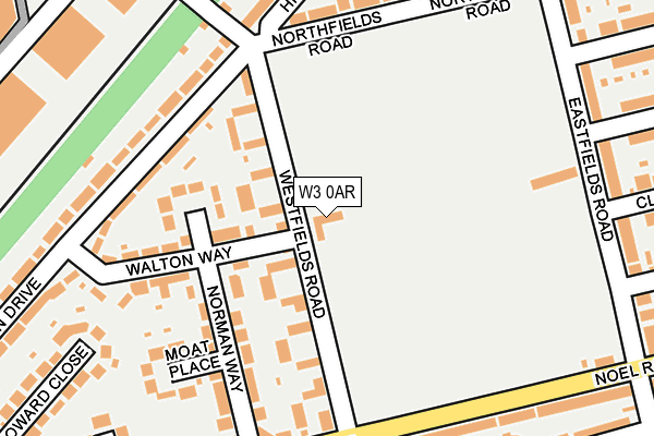 W3 0AR map - OS OpenMap – Local (Ordnance Survey)