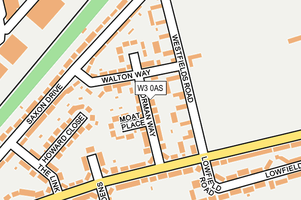 W3 0AS map - OS OpenMap – Local (Ordnance Survey)