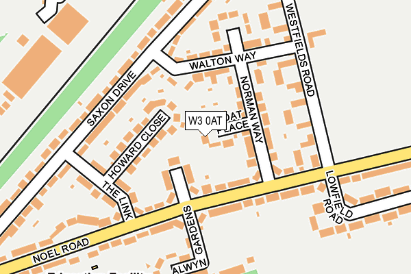 W3 0AT map - OS OpenMap – Local (Ordnance Survey)