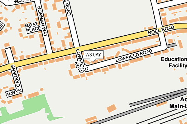 W3 0AY map - OS OpenMap – Local (Ordnance Survey)