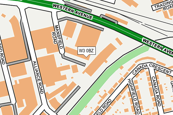 W3 0BZ map - OS OpenMap – Local (Ordnance Survey)