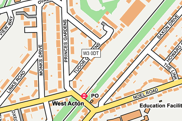 W3 0DT map - OS OpenMap – Local (Ordnance Survey)